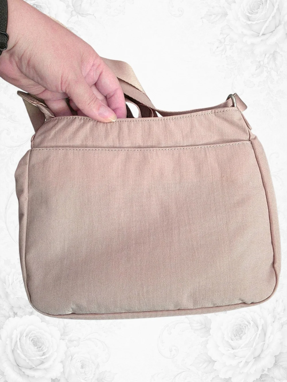 New Baggallini Uptown RFID Crossbody Bag & Wristlet NWT Mauve Pink